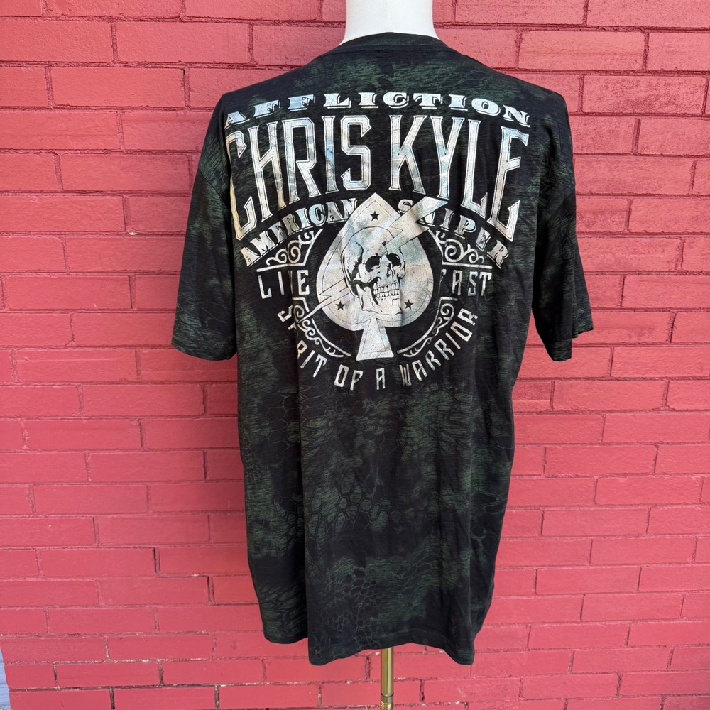 Affliction Chris Kyle American Sniper Live Fast Shirt Mens Size 3XL